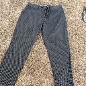 GAP Men's Black and White Checkered Chinos